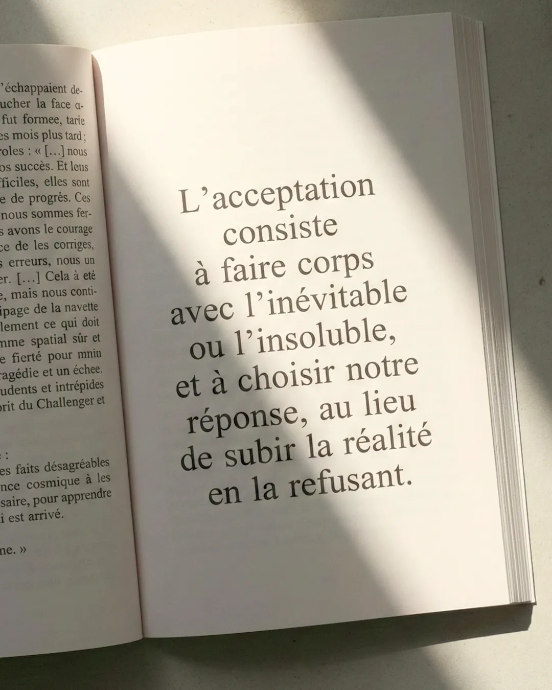 Post Instagram — Citation sur l'acceptation