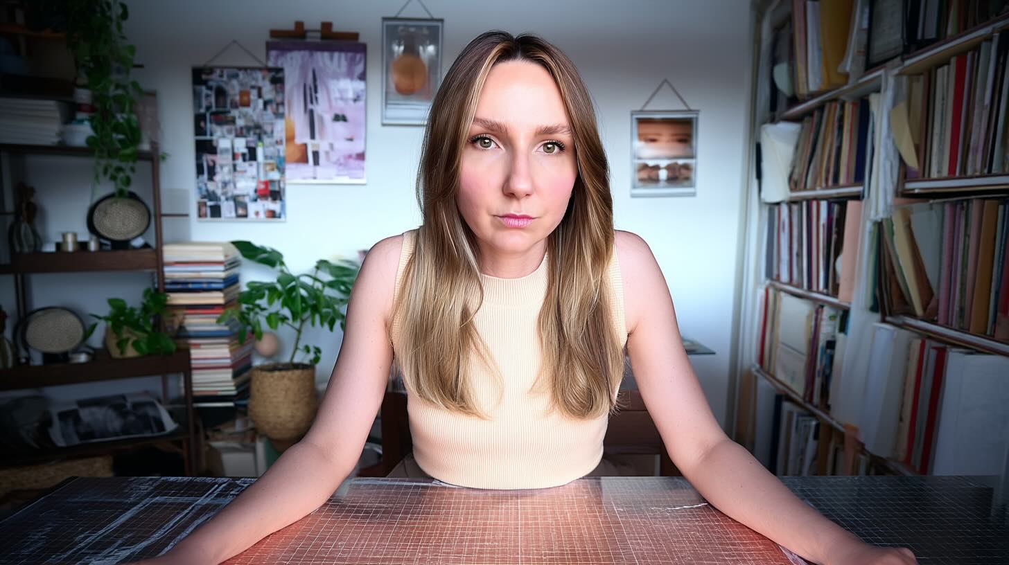 Alt : Portrait de Julie Courrier à son bureau, spécialiste en campagnes sponsorisées